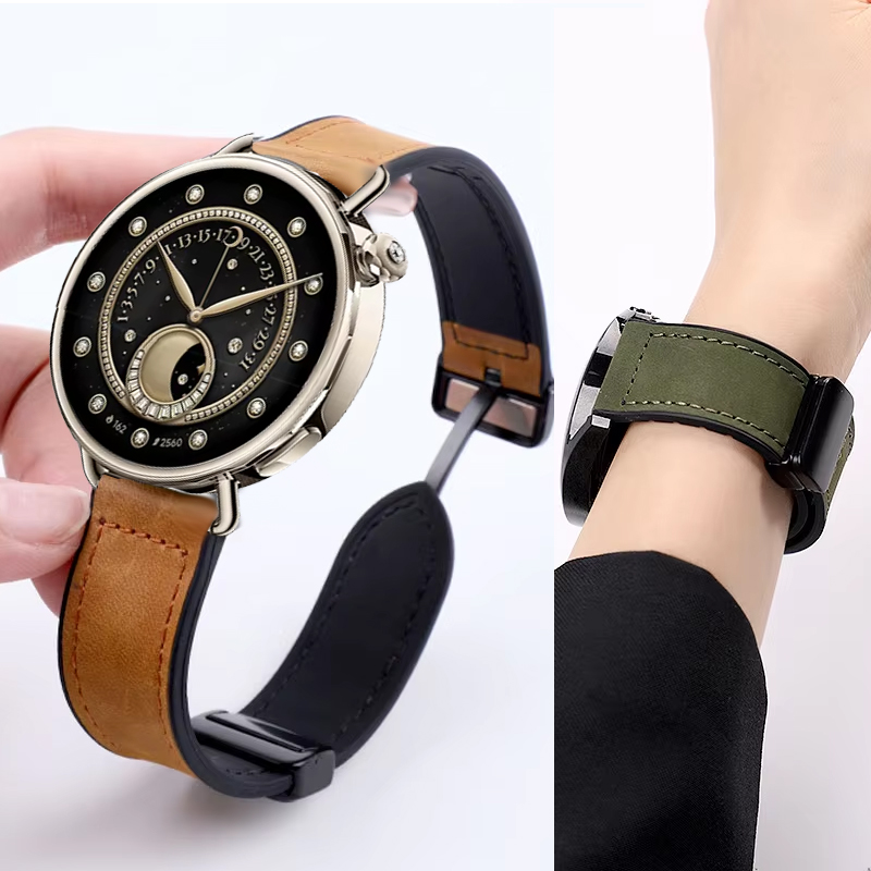 Xiaomi Smartwatch S4 Accessories - 20 22mm 18mm Leather+Silicone Strap For