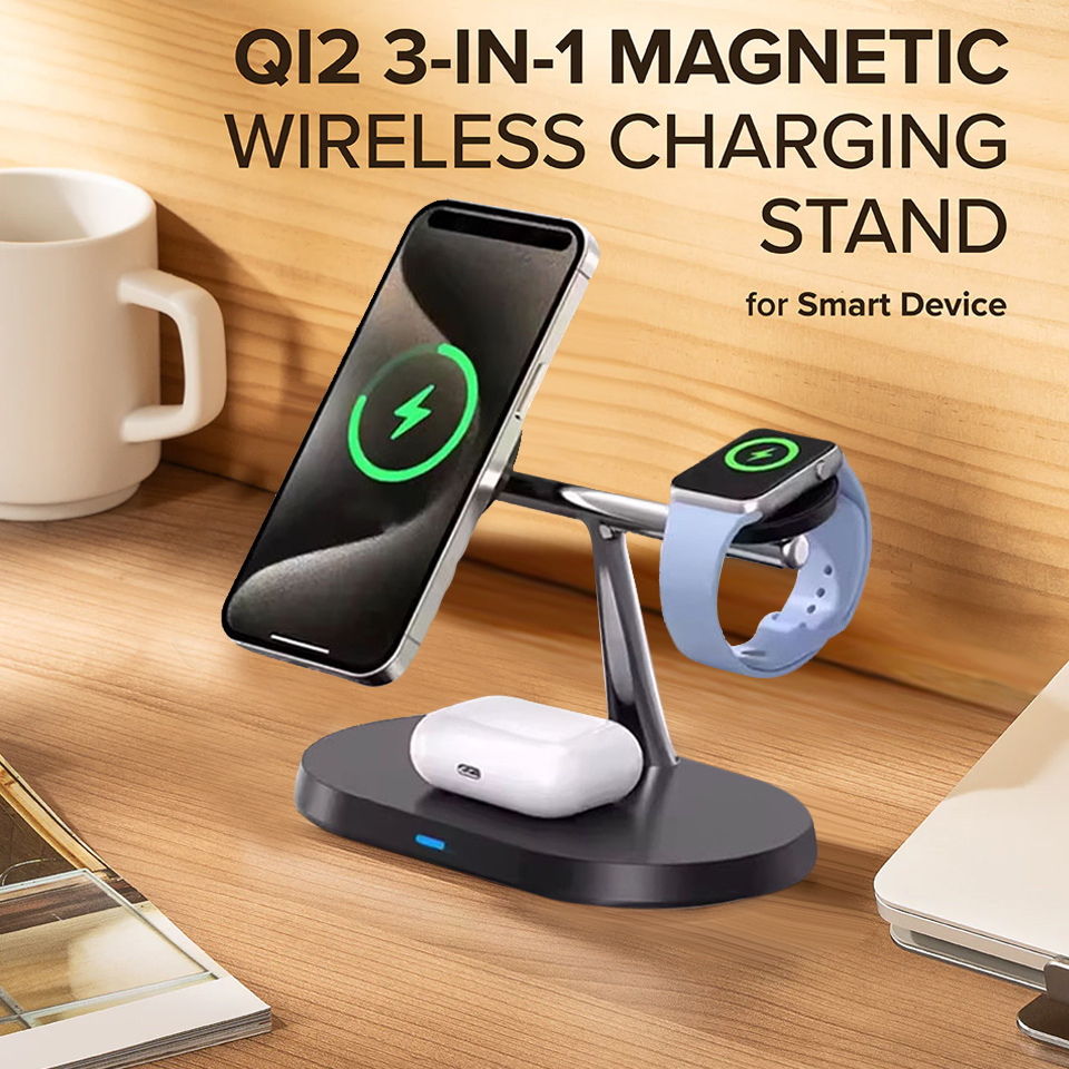 3 in 1 Magnetic Wireless Charg - Wireless Charger Watch ulasan dan harga
