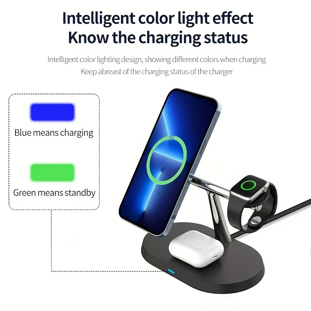 3 in 1 Magnetic Wireless Charg - Wireless Charger Watch ulasan dan harga