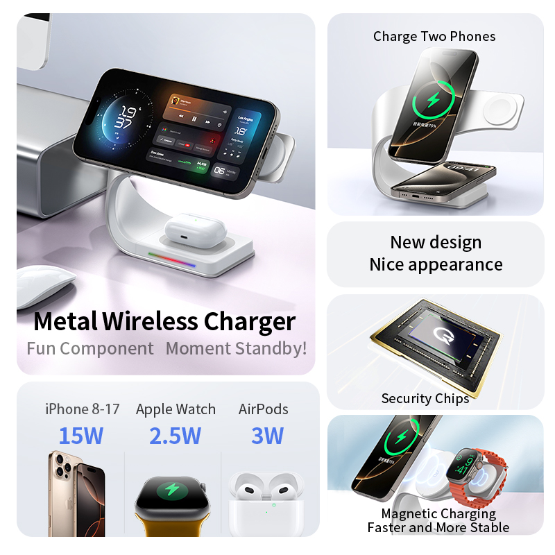 Metal Shell 4 in 1 Wireless Ch - Wireless Charger Watch ulasan dan harga
