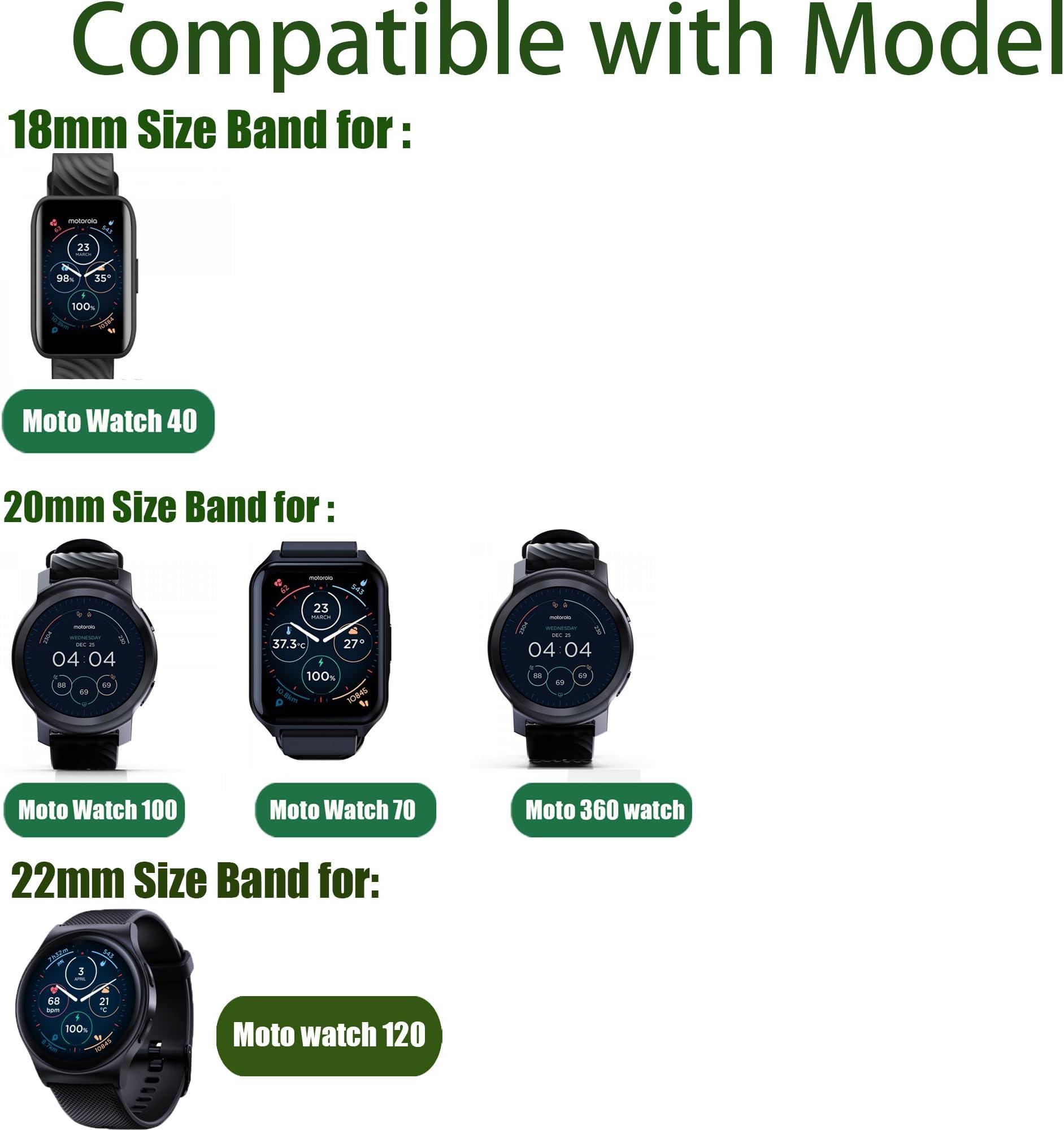 Stainless Steel Band For Motor - Motorola Smartwatch Accessories ulasan dan harga