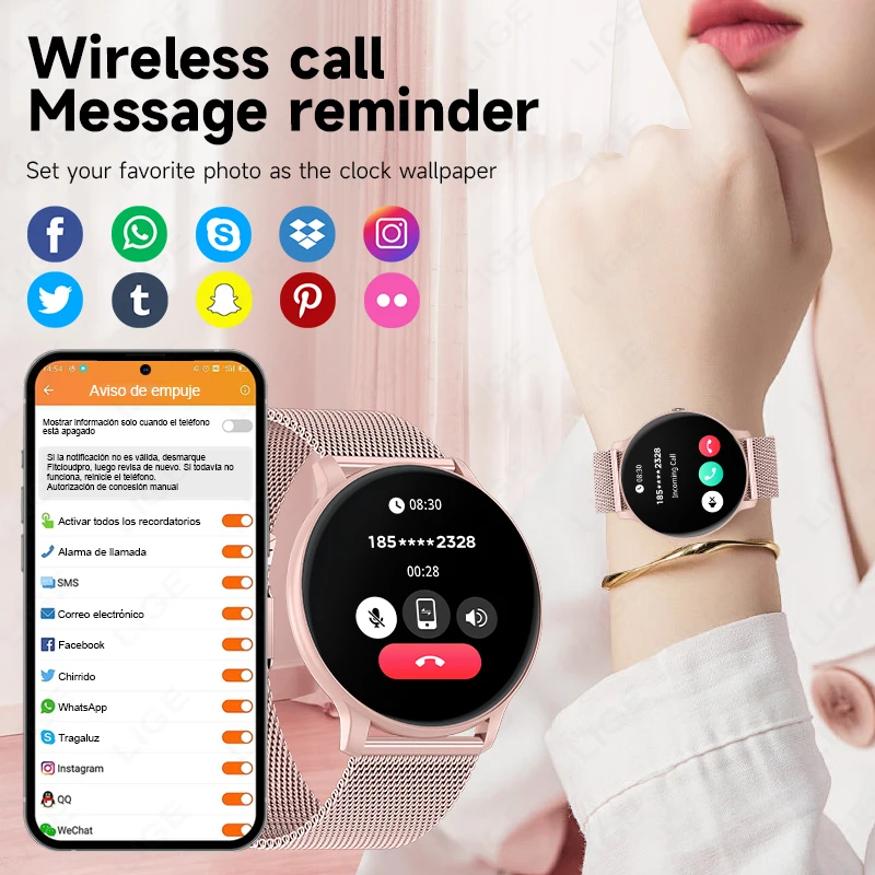 LIGE Bluetooth Call Smart Watc - Smartwatch Custom ulasan dan harga
