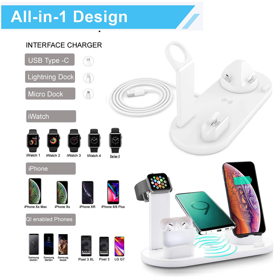 7 in 1 Wireless Charger Stand  - Wireless Charger Watch ulasan dan harga