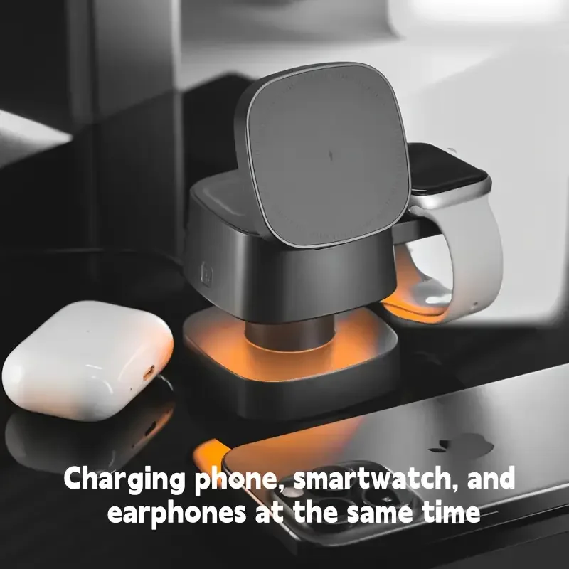 Magnetic 3 in 1 Wireless Charg - Wireless Charger Watch ulasan dan harga