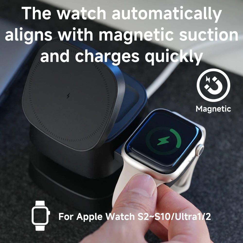 Magnetic 3 in 1 Wireless Charg - Wireless Charger Watch ulasan dan harga