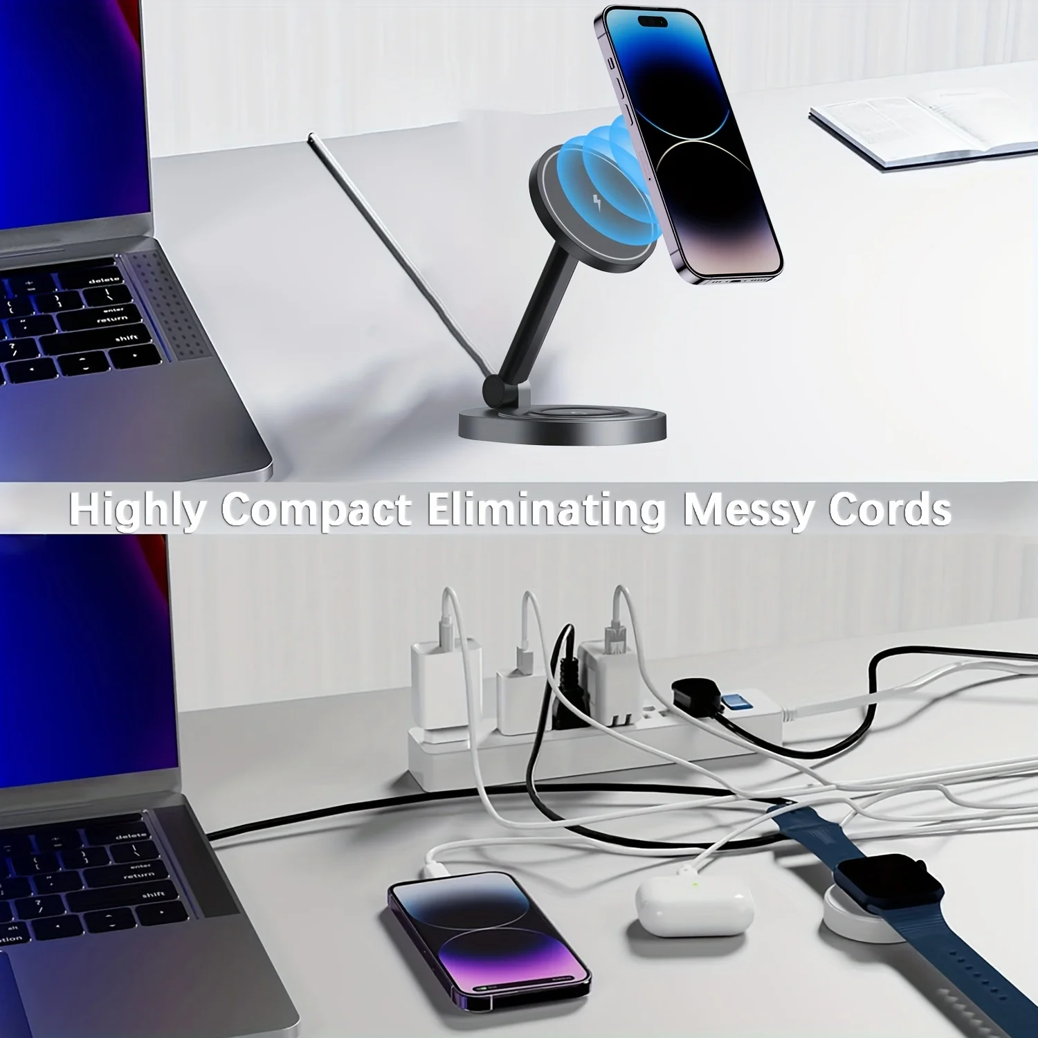 2 In 1 Magnetic Wireless Charg - Wireless Charger Watch ulasan dan harga